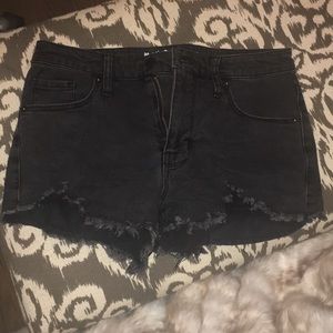 mossimo high rise black denim shorts size 8/29 S/M